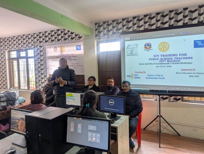 54th batch of ICT Training for Public School Teachers in Suryabinayak Municipality