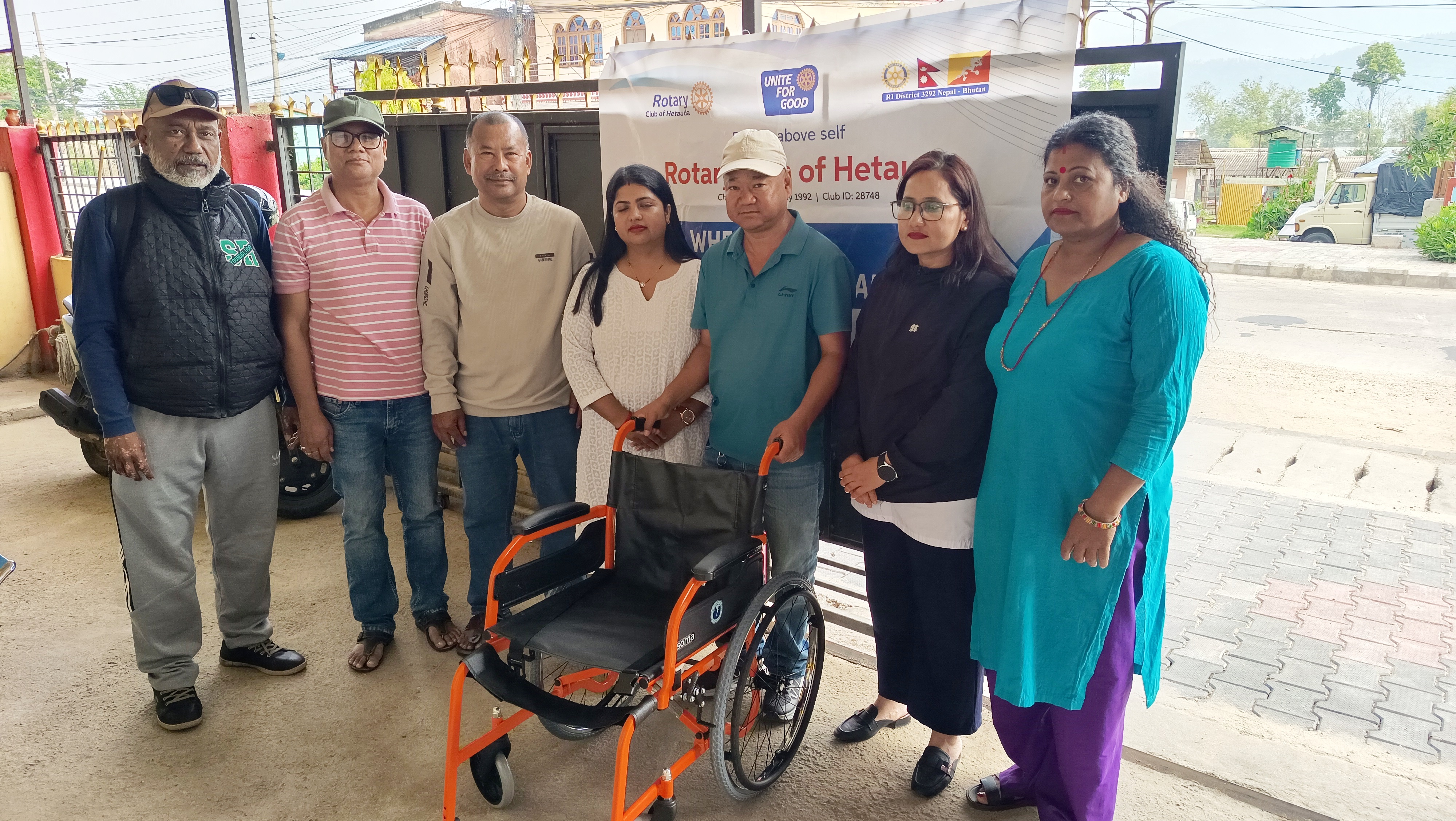 Wheelchair provided to Kamane Basic Health Center, Ward Office No. 8, Kamane, Hetauda