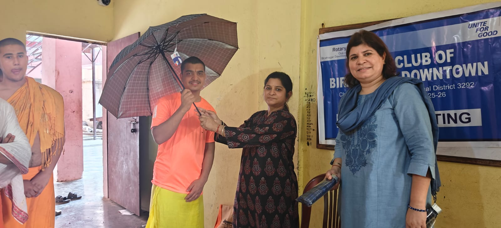 Shade of Care – Umbrella Distribution for Sanskrit Students