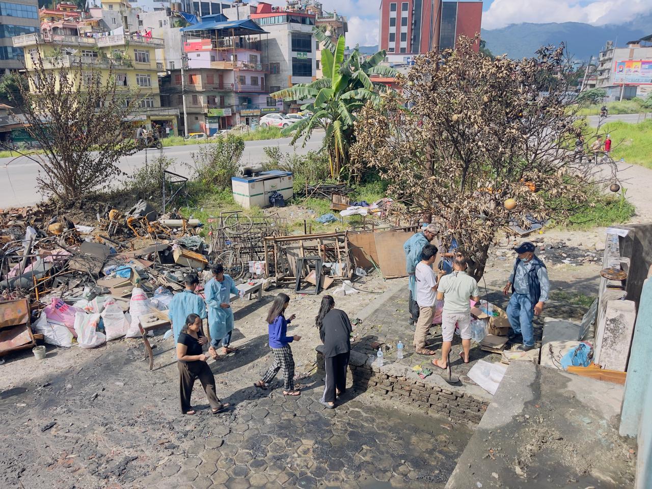 cleaning and support to basundhara police station