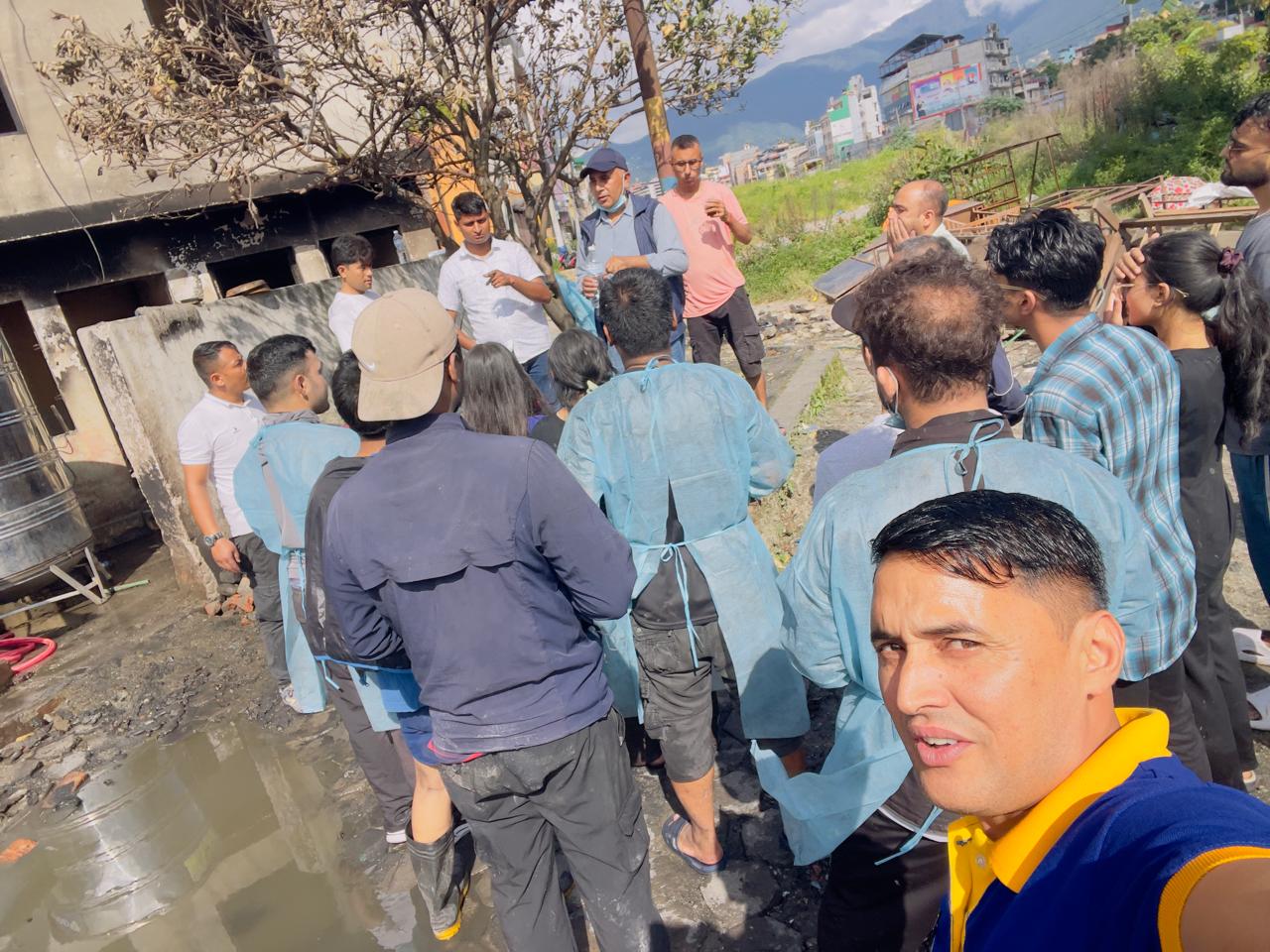 cleaning and support to basundhara police station