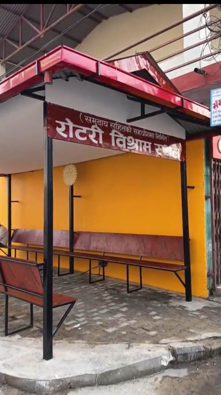 Construction of Rotary Waiting Shed