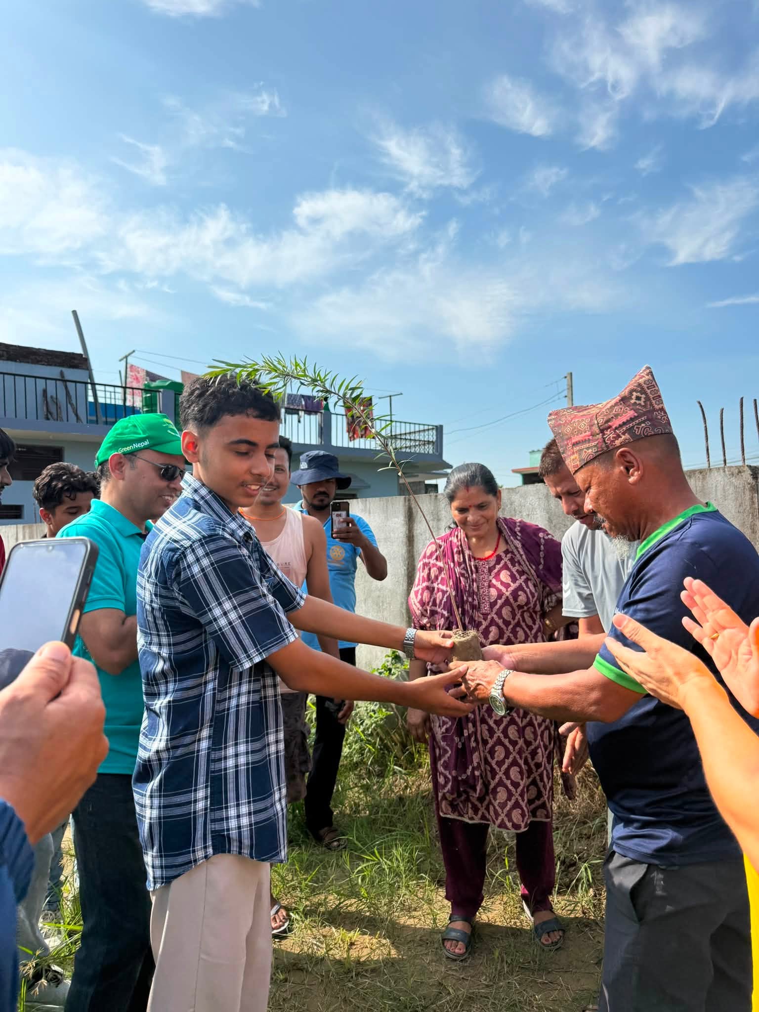 Rotary Club of Central Lumbini Plants 100 Saplings Under District 3292’s One Lakh Tree Plantation Campaign