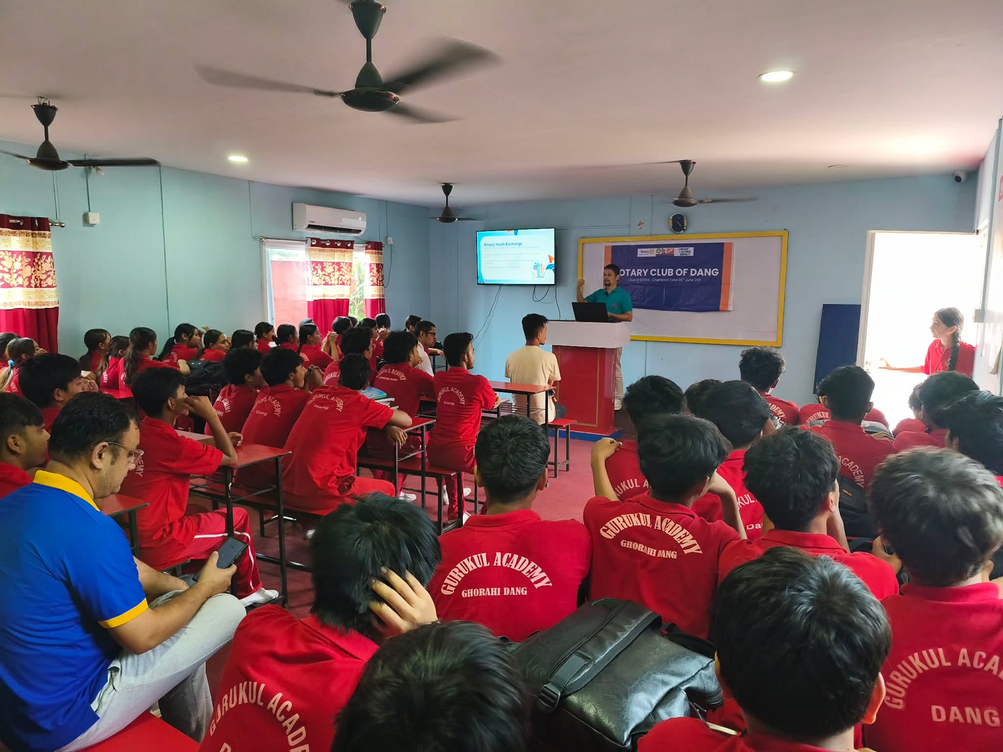 Orientation to Students about Rotary and Interact in Gurukul Academy Ghorahi