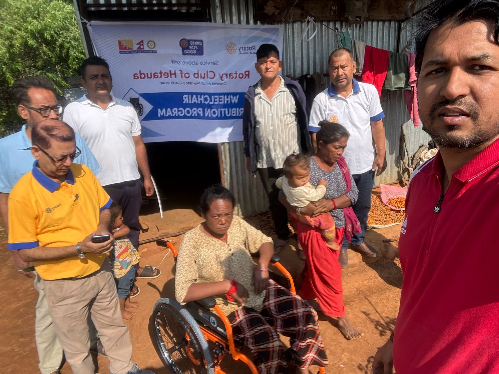 Wheelchair provided to Kanchi Maya Thing, a resident of Manahari Rural Municipality 1, Handikhola