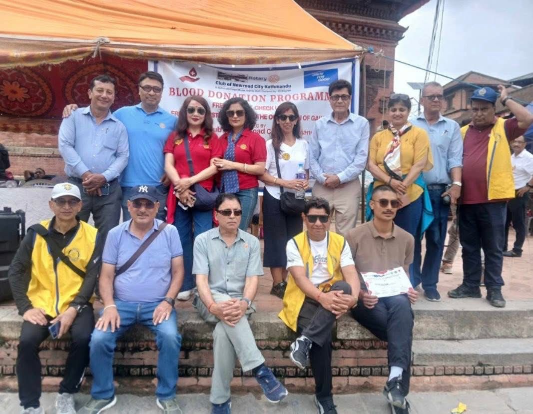 Blood Donation, free Medical Health Checkup and the free water distribution on Gaijatra