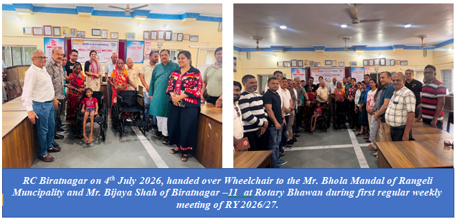 Wheel chair Distribution- Phase 1