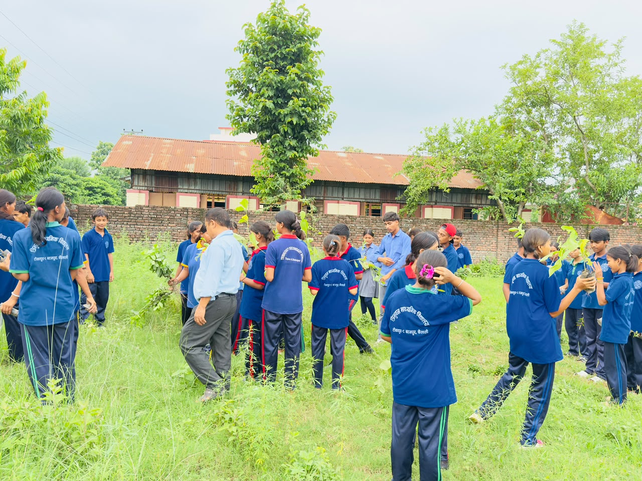 Tree Plantation at Tribhuwan Secondary School